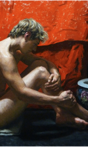 <h5>Tonn, Kendrick</h5>male nude in red and black